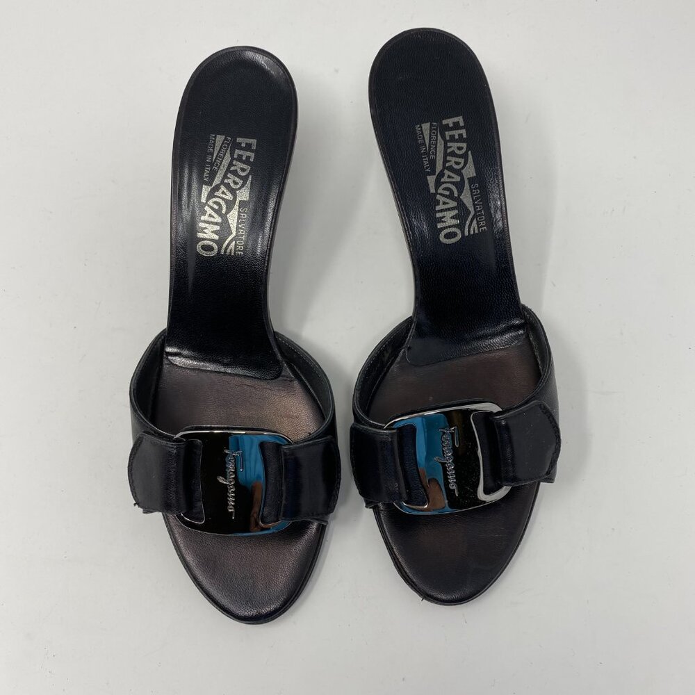 salvatore ferragamo slip on leather mules - Picture 2 of 8